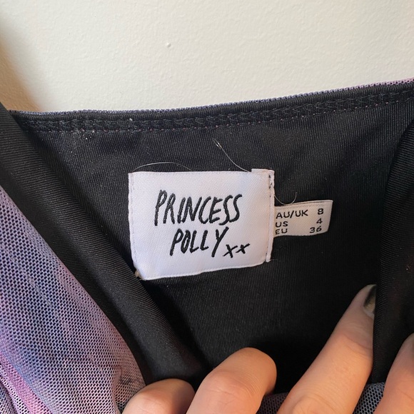 Princess Polly Sugar Mini Dress Purple Multi - Picture 3 of 4